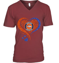 Load image into Gallery viewer, Denver Broncos heart glittering shirt