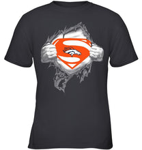 Load image into Gallery viewer, Denver Broncos Superman Ripped shirt