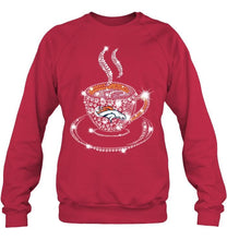 Load image into Gallery viewer, Denver Broncos coffee cup diamond glitter shirt