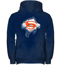 Load image into Gallery viewer, Denver Broncos Superman Ripped shirt