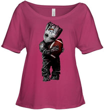 Load image into Gallery viewer, baby groot loves Denver Broncos shirt