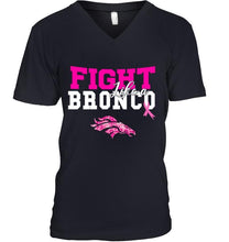 Load image into Gallery viewer, Fight like a Bronco Denver Broncos br east cancer support fan shirt