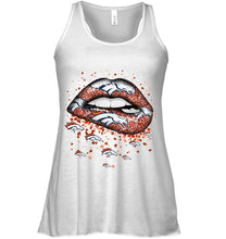 Load image into Gallery viewer, Denver Broncos heart glitter pattern lips shirt