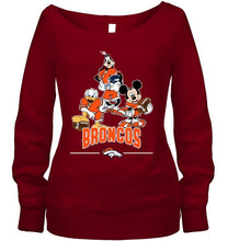 Load image into Gallery viewer, Denver Broncos mickey donald goofy fan shirt