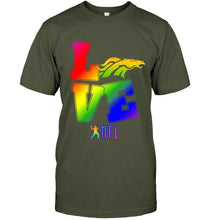Load image into Gallery viewer, Love Denver Broncos lgbt NFL shirt