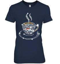 Load image into Gallery viewer, Denver Broncos coffee cup diamond glitter shirt