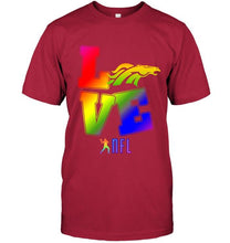 Load image into Gallery viewer, Love Denver Broncos lgbt NFL shirt