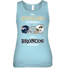 Load image into Gallery viewer, I'm Colorado Buffaloes on Saturdays and Denver Broncos on Sundays shirt