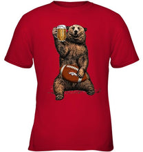 Load image into Gallery viewer, Denver Broncos Beer drinking bear shirt