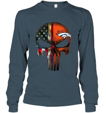Load image into Gallery viewer, Denver Broncos skull american flag shirt
