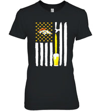 Load image into Gallery viewer, Denver Broncos Beer american flag shirt