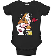 Load image into Gallery viewer, Santa Western Michigan Broncos in bathroom shirt