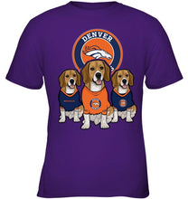Load image into Gallery viewer, Denver Broncos Beagles fan shirt