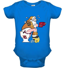 Load image into Gallery viewer, Santa Western Michigan Broncos in bathroom shirt