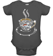 Load image into Gallery viewer, Denver Broncos coffee cup diamond glitter shirt