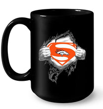 Load image into Gallery viewer, Denver Broncos Superman Ripped shirt