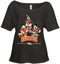 Load image into Gallery viewer, Denver Broncos mickey donald goofy fan shirt