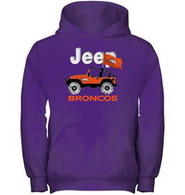 Load image into Gallery viewer, Jeep Denver Broncos fan hoodie