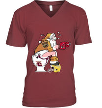 Load image into Gallery viewer, Santa Western Michigan Broncos in bathroom shirt
