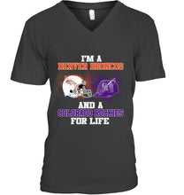 Load image into Gallery viewer, i'm a Denver Bronco and a Colorado Rockie for life shirt