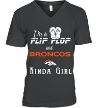 Load image into Gallery viewer, I'm a flip flop and Denver Broncos kinda girl shirt