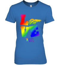 Load image into Gallery viewer, Love Denver Broncos lgbt NFL shirt