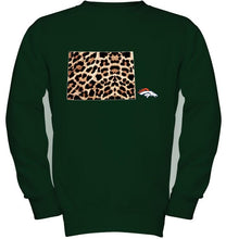 Load image into Gallery viewer, Denver Broncos panther pattern state map shirt