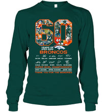 Load image into Gallery viewer, 60 years of denver broncos signed shirt