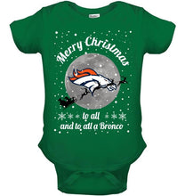 Load image into Gallery viewer, Denver Broncos Merry Christmas to all and to all a Bronco fan shirt