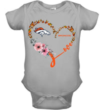Load image into Gallery viewer, Denver Broncos butterfly heart shirt