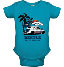 Load image into Gallery viewer, Beetle Denver Broncos on beach shirt