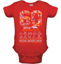 Load image into Gallery viewer, 60 years of denver broncos signed shirt