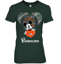 Load image into Gallery viewer, Mickey loves Denver Broncos fan hoodie