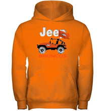 Load image into Gallery viewer, Jeep Denver Broncos fan hoodie