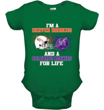 Load image into Gallery viewer, i'm a Denver Bronco and a Colorado Rockie for life shirt