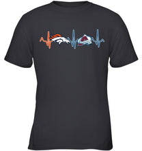 Load image into Gallery viewer, Denver Broncos Colorado Avalanche heartbeat shirt