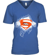 Load image into Gallery viewer, Denver Broncos Superman Ripped shirt