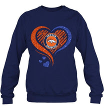 Load image into Gallery viewer, Denver Broncos heart glittering shirt