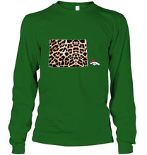 Load image into Gallery viewer, Denver Broncos panther pattern state map shirt