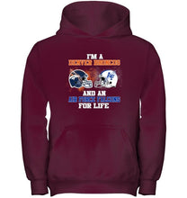 Load image into Gallery viewer, i'm a Denver Bronco and an Air Force Falcon for life shirt