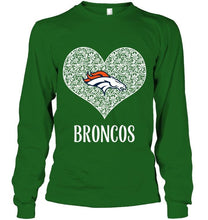 Load image into Gallery viewer, Denver Broncos heart floral pattern shirt