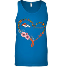 Load image into Gallery viewer, Denver Broncos butterfly heart shirt