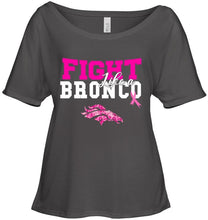 Load image into Gallery viewer, Fight like a Bronco Denver Broncos br east cancer support fan shirt
