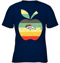 Load image into Gallery viewer, Denver Broncos teacher apple retro shirt
