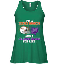 Load image into Gallery viewer, i'm a Denver Bronco and a Colorado Rockie for life shirt