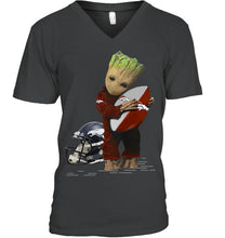 Load image into Gallery viewer, Groot loves Denver Broncos fan hoodie
