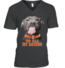 Load image into Gallery viewer, Denver Broncos to all my haters pitbull shirt