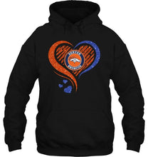 Load image into Gallery viewer, Denver Broncos heart glittering shirt