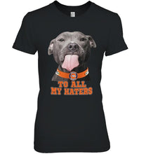 Load image into Gallery viewer, Denver Broncos to all my haters pitbull shirt
