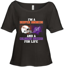 Load image into Gallery viewer, i'm a Denver Bronco and a Colorado Rockie for life shirt